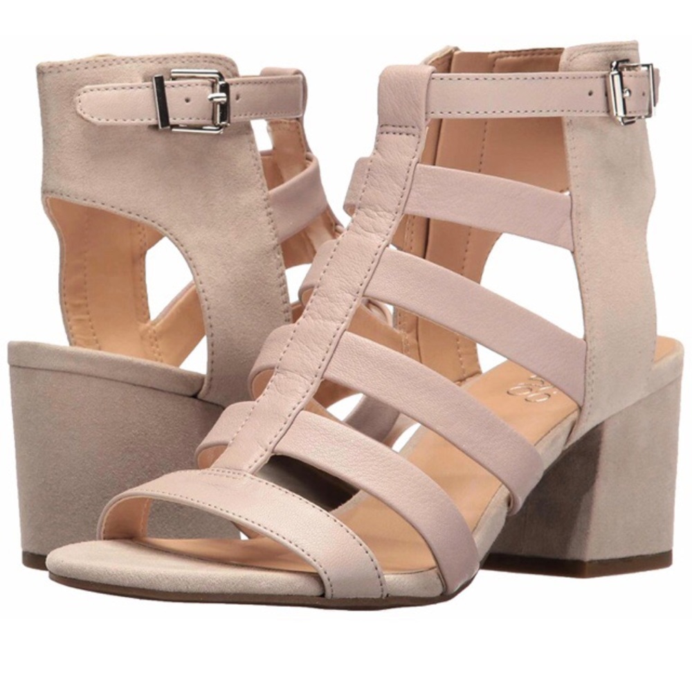 Franco Sarto NIB Taupe Mesa Strappy Sandals